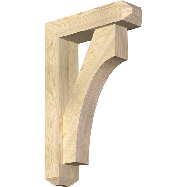 Ekena Millwork Westlake Craftsman Rough Sawn Bracket w/ Offset Brace, Douglas Fir, 6"W x 22"D x 34"H BKT0604X22X34WTL04RDF - main